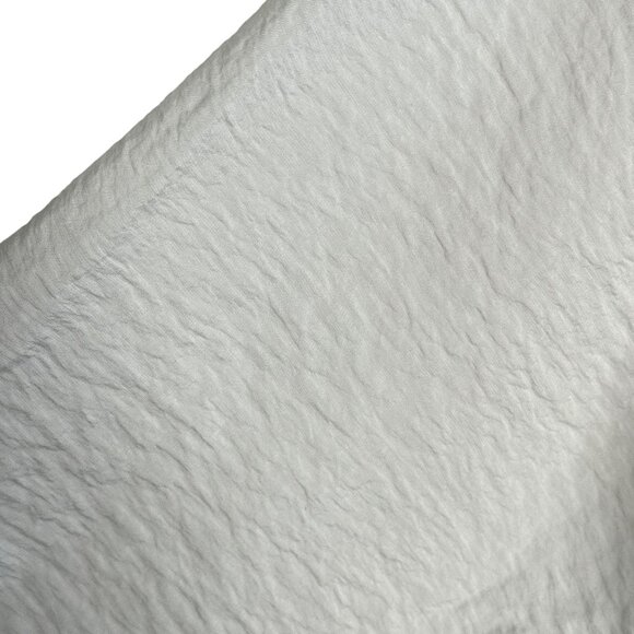 Cut Loose White Crinkle Long Sleeve Blouse, XL - Picture 7 of 9